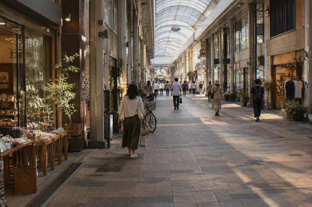 An ordinary everyday street scene in natural daylight